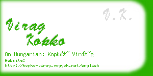 virag kopko business card